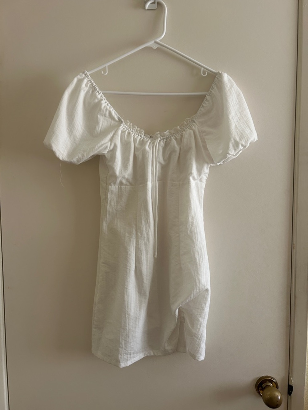 Princess Polly White Lace-Trim Mini Dress